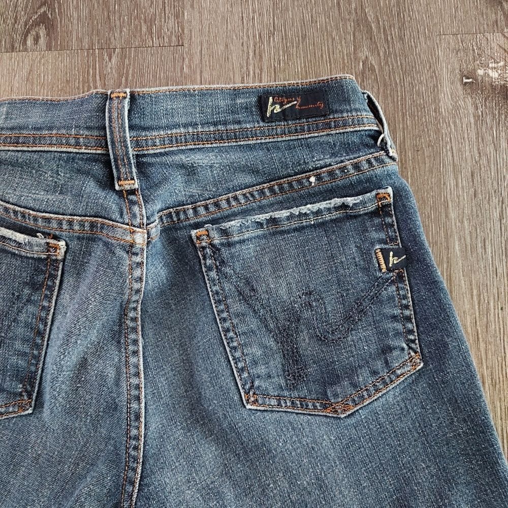 Citizens of Humanity ava #142 Stretch Low Waist Straight Leg Cropped Jeans 27 - Picture 5 of 10